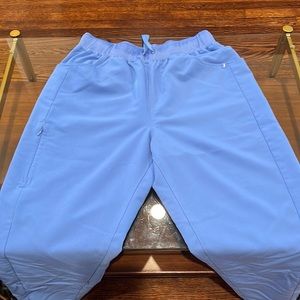 Men's Drawstring Scrub Jogger. Sz. L. Ciel Blue.